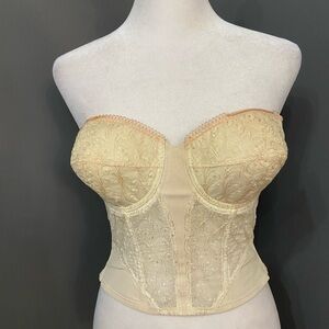 Vintage PLAYTEX Living Bra Corset Bustier Pin-Up 34B Original Box/Receipt 1967